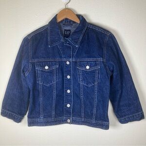 GAP Vintage Denim Jacket Medium Cropped 100% Cotton Hong Kong